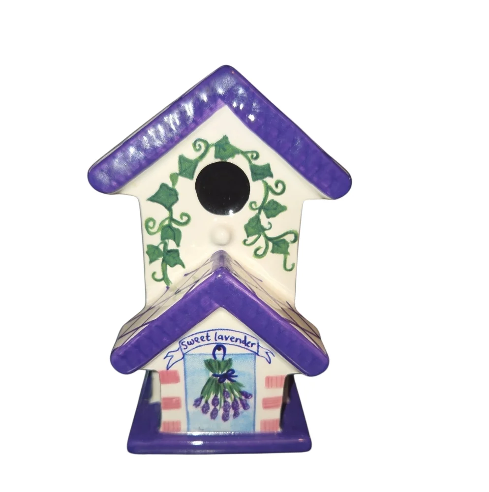 Royal Doulton Vintage 2001 Home Tweet Home‎ Sweet Lavender Ceramic Birdhouse